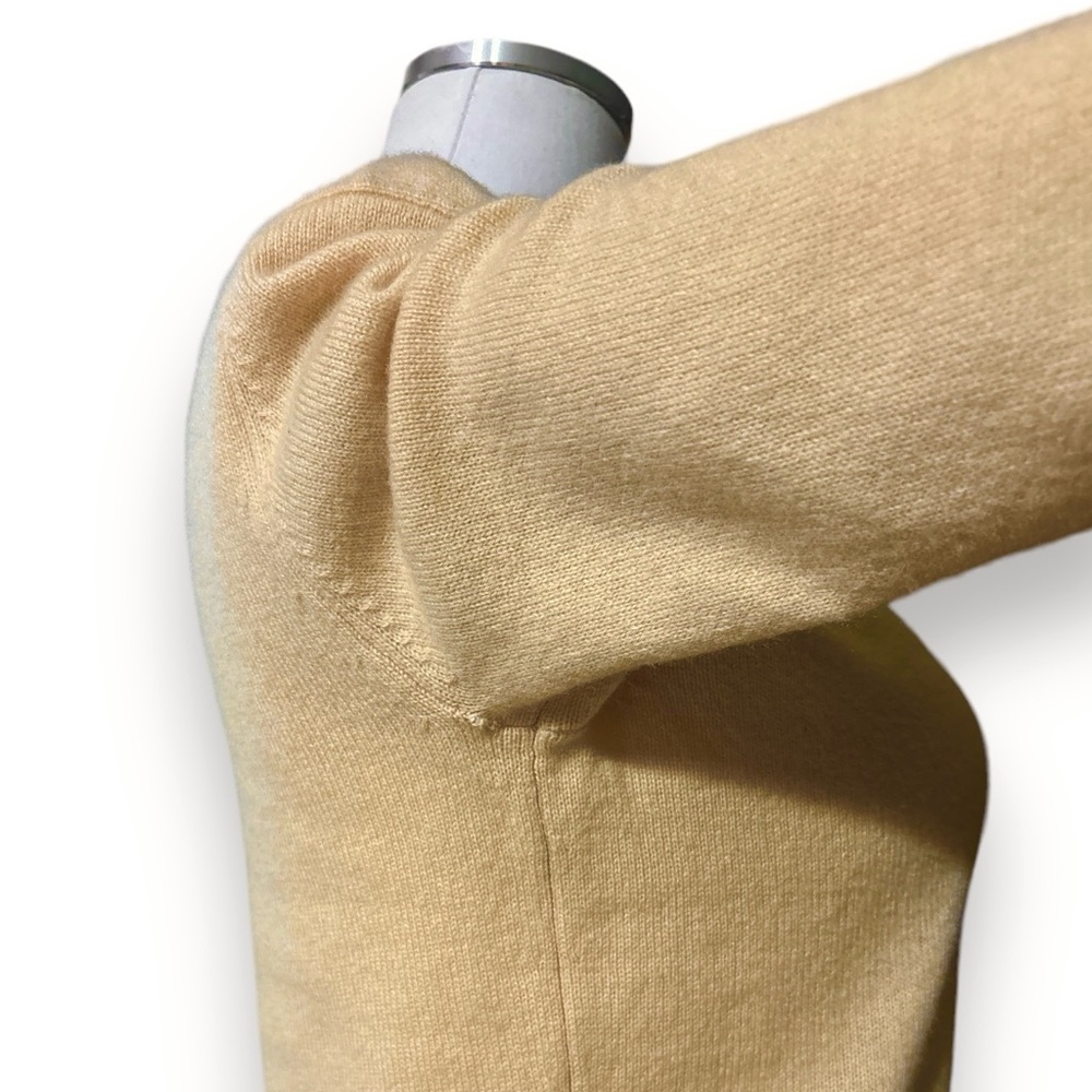 MAG by Magaschoni V-Neck 100% Cashmere 3/4 Sleeve Pullover Sweater Knit - Picture 5 of 8